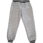 Giubbino Felpa Bianco e Nero Cropped in Jersey Scuba con Zip Stampato Fantasia DATCH