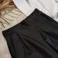 Pantalone Nero In Similpelle con Piega sul Davanti Naida Ragazza Taglie 34-44