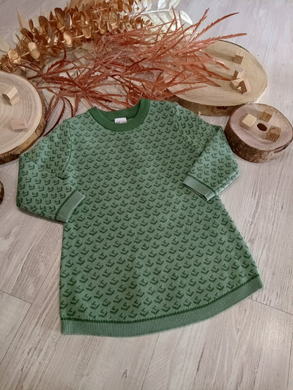 Vestitino Bambina in Maglia Color Verde Pastello Maglioncino Ativo Kids Bambina 6-36 Mesi