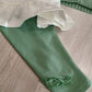 Leggings Color Verde Pastello Felpato con Ruche in fondo Ativo Kids Bambina 6-36 Mesi
