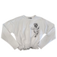 T-Shirt Bianca Cropped a Manica Lunga Arricciata Sotto in Vita Naida Ragazza Taglie 34-44