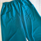 Pantalone Donna Color Petrolio Modello Cargo con Tasche a toppa sul Davanti Elastico in Vita