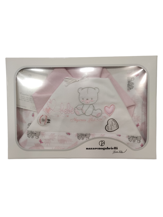 Completo Lenzuola Rosa per Lettino Con Sbarre Bambina Nazareno Gabrielli