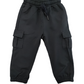 Pantalone Tuta Modello Cargo Garzato Primaverile Tinta Unita Unisex Bambini 6-36 Mesi