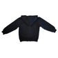 Felpa con Zip e Cappuccio Blu Scuro Garzata Primaverile Bambino/Ragazzo 4-14 Anni