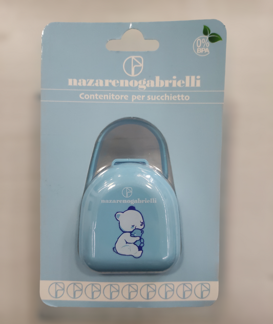 Contenitore per Ciuccio Succhietto Celeste Neonato Nazareno Gabrielli