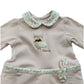 Dress with flounces in colored cotton for baby girl 9 months