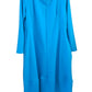 Abito Donna Modello Ovetto in Scuba Twill Elasticizzato Curvy con Tasche Tinta Unita Azzurro
