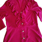 Abito Lungo con Rouches Rosso