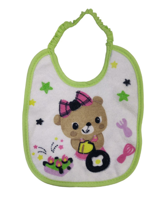 Bavaglino Con Elastico Neonata Bambina Prime Pappe Pastello