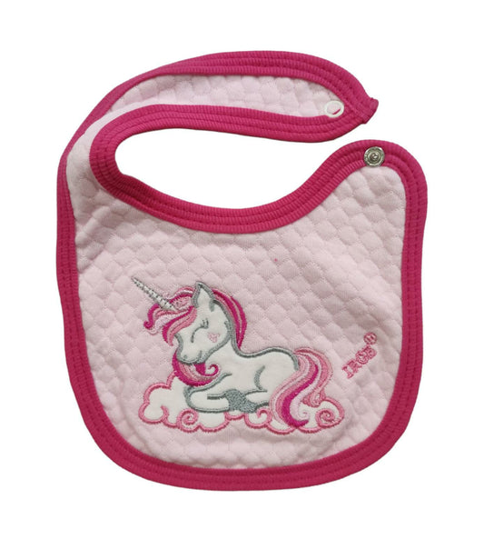Bavaglino Neonata in Jaquard con Bottone Clip Automatico Irge Baby