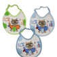 Bavaglino Tondo Con Elastico Retro Plastificato Neonato Bambino Prime Pappe Pastello