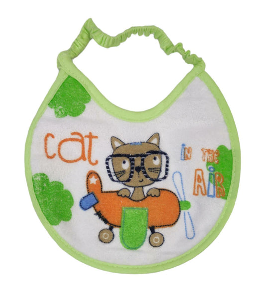 Bavaglino Tondo Con Elastico Retro Plastificato Neonato Bambino Prime Pappe Pastello