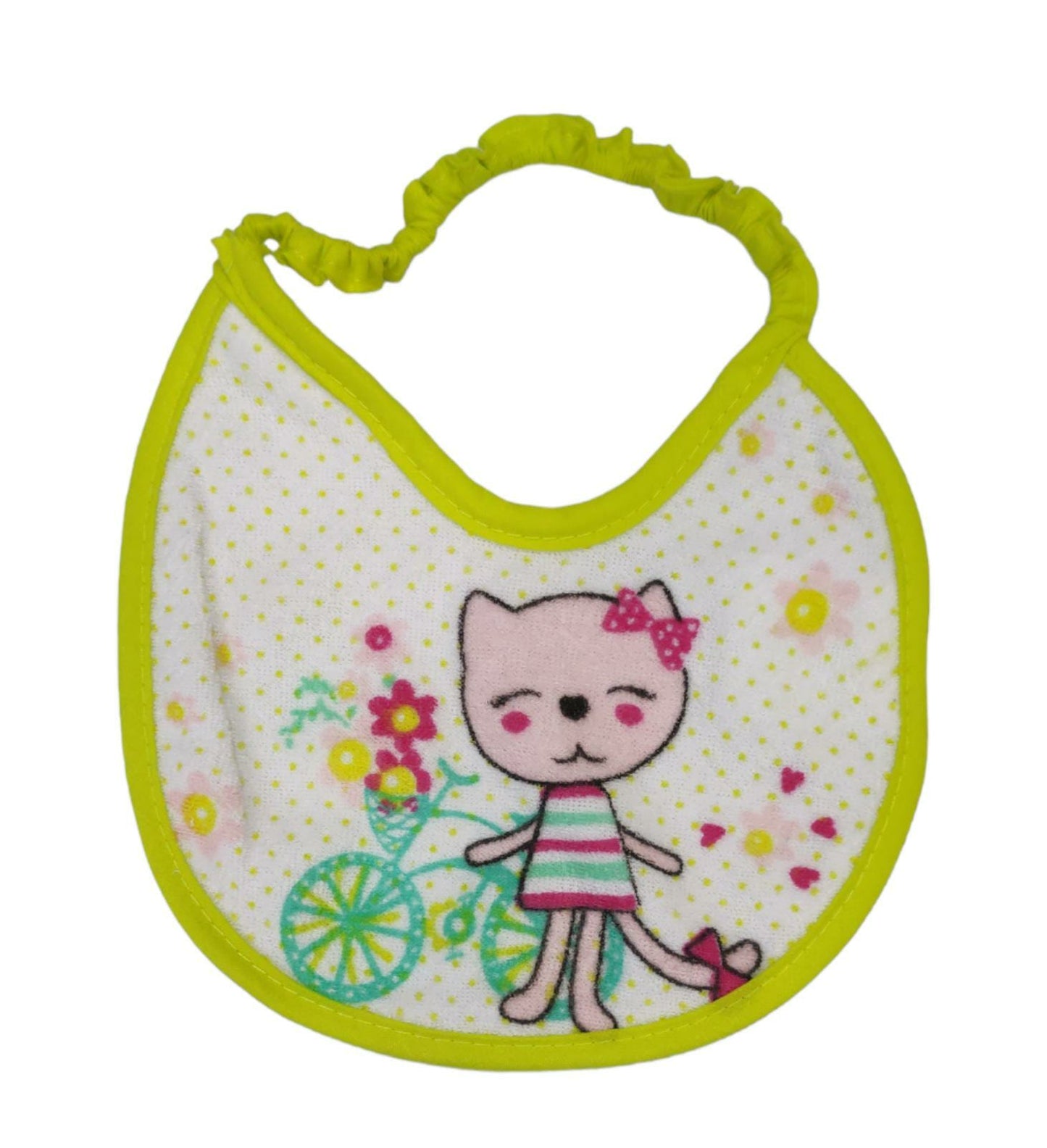 Bavaglino Tondo Con Elastico Neonata Bambina Prime Pappe Pastello