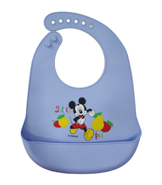 Bavaglino in Silicone Raccogli Pappa Mickey Mouse Disney Celeste