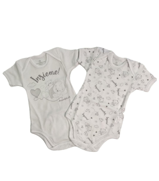 Short Sleeve Cotton Baby Bodysuit 1 MONTH