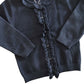 Cardigan Caldo Cotone con Rouches Bambina 4-14 Anni
