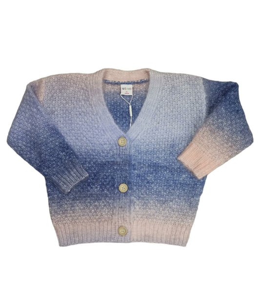 Cardigan con Bottoni in Lana Colorato Bambina 4-14 Anni