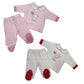 Completo Clinico Due Pezzi Jersey Di Cotone Neonata Culla Carrozzina Preziosini