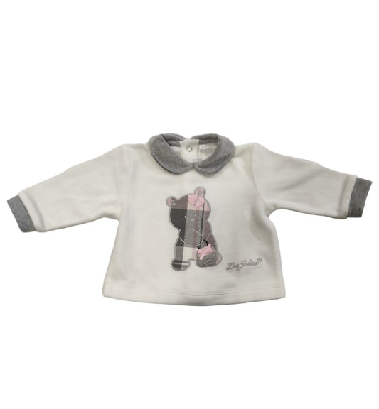 Completo Clinico Due Pezzi Coprifasce e Ghettina Neonata Les Jolies Bianco Grigio