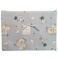 Copertina Lettino Cotone Piquet Stampata Nazareno Gabrielli Colore Celeste