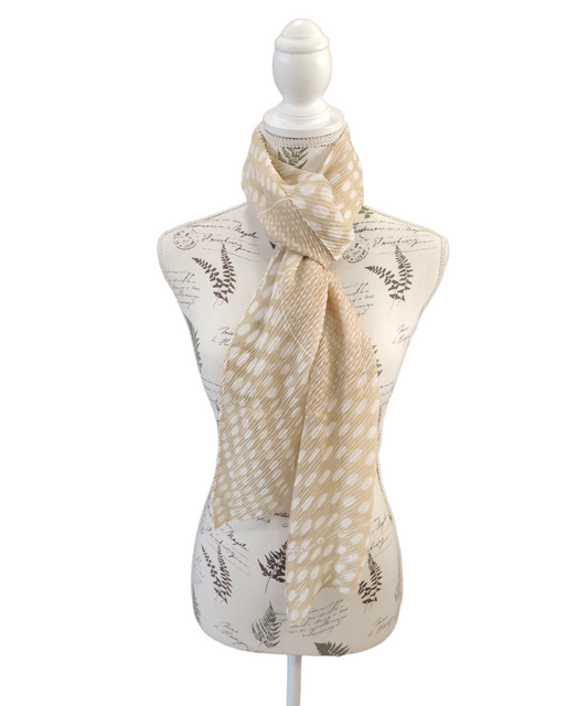Polka dot viscose foulard
