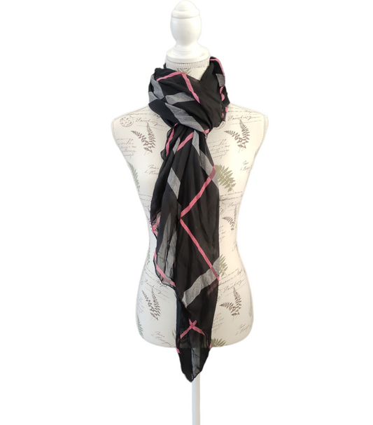 Checked Fantasy Viscose Pashmina