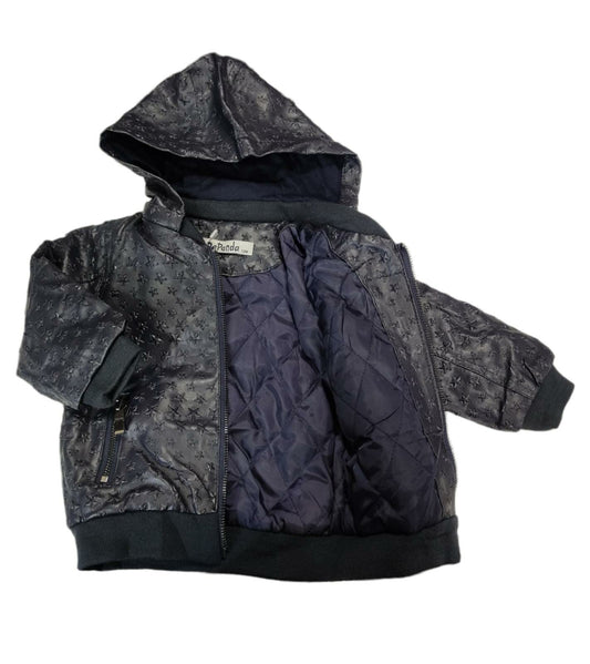 Faux Leather Jacket with Hood for Baby Boys 12-36 Months