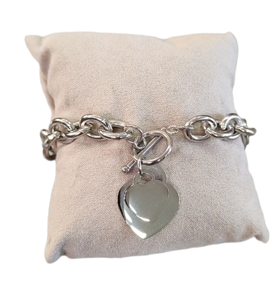 Woman Bracelet in Steel with Pendant