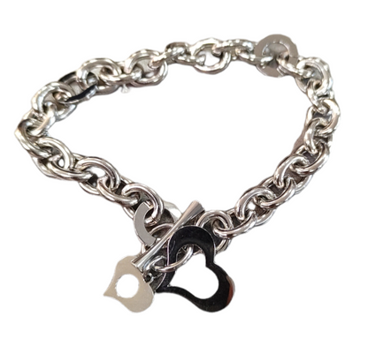 Woman Bracelet in Steel with Pendant