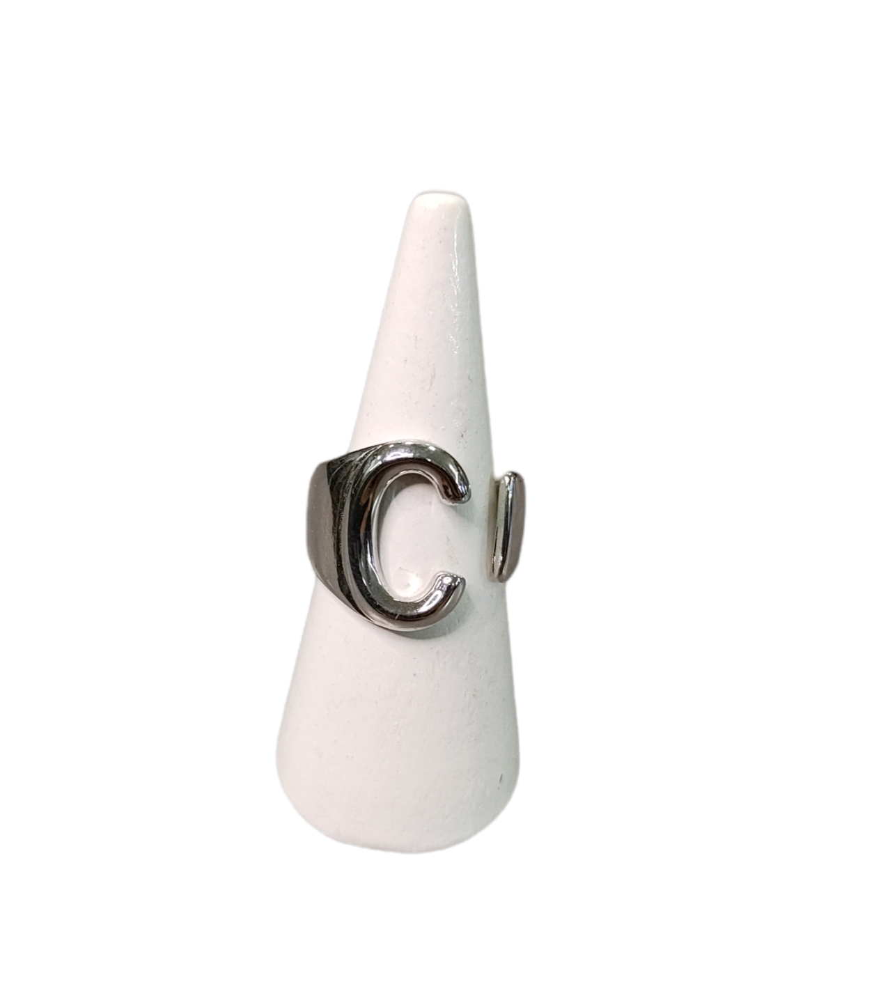 Rings with Silver Color Initial