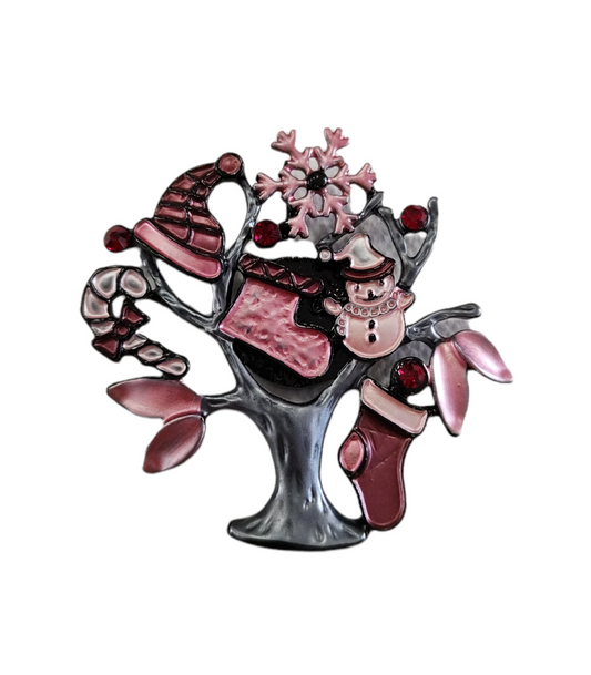 Magnetic Brooch With Christmas Subject