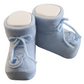 Set Cappellino e Scarpine Modello Calzino Celeste Cotone Neonato Mafer