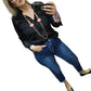 Jeans Donna Mom Fit Stretto sulla gamba con Risvolto Finale