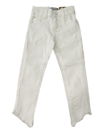 Jeans in Cotone Super Skinny Tinta Unita Bambina 4-14 Anni