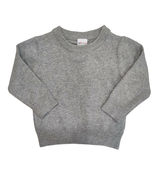 Solid Color Winter Crewneck Sweater Baby Boy 6-36 Months