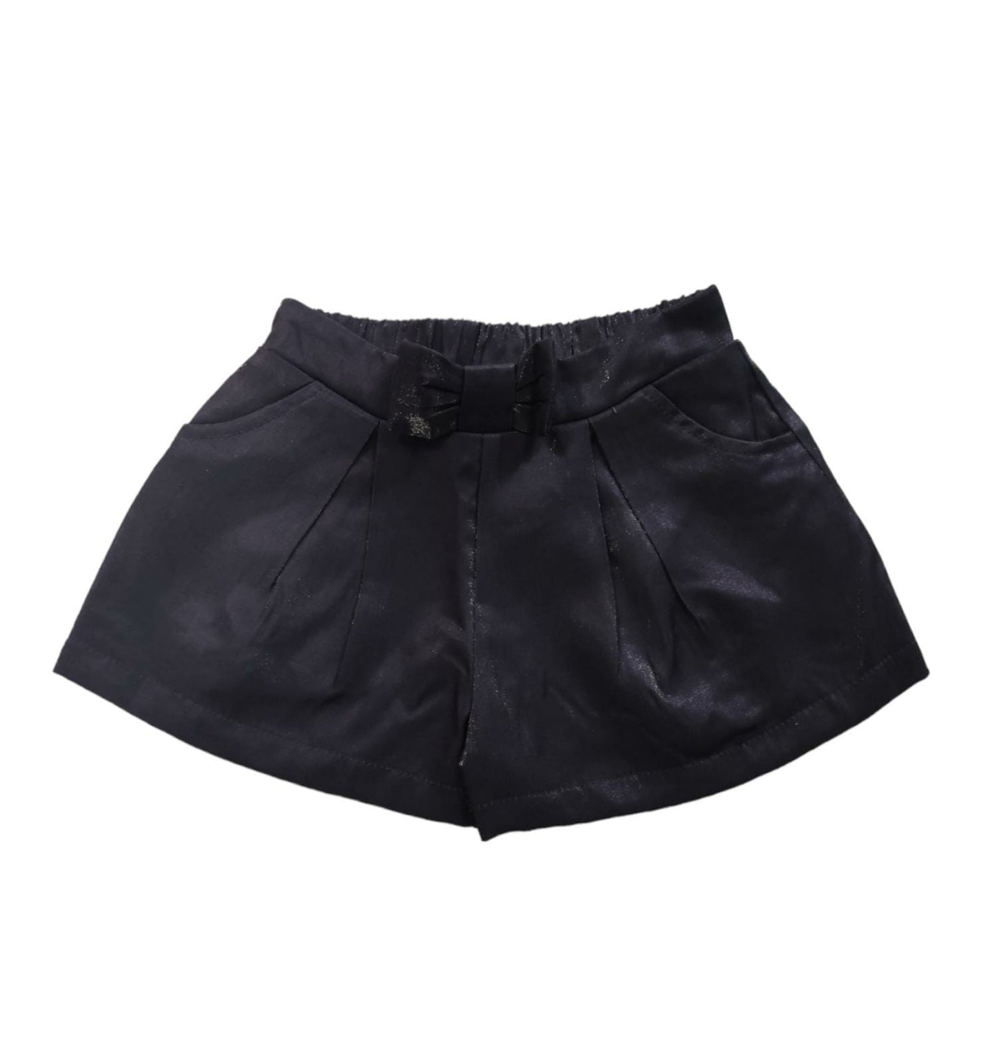Pantaloncino Invernale con Fiocco in Tessuto Lamé Bimba 6-36 Mesi