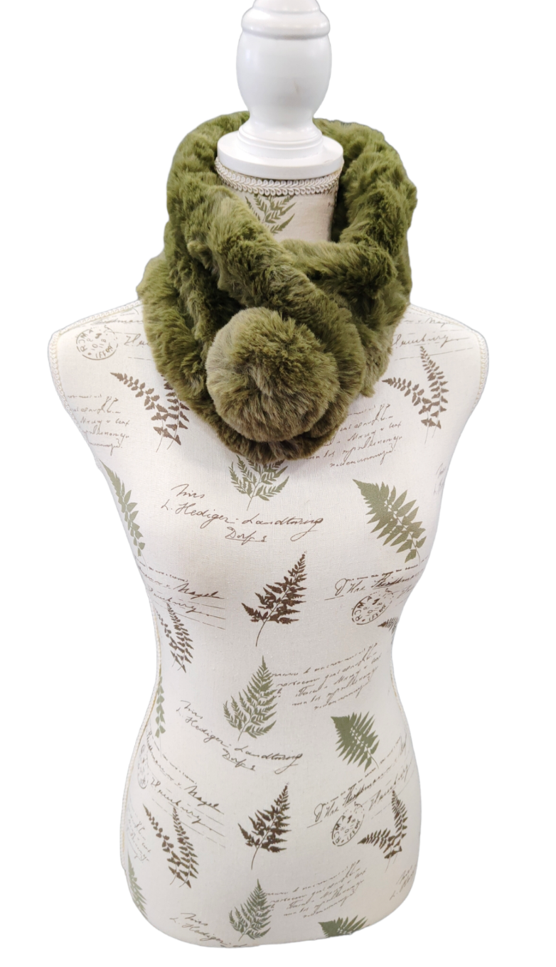 Collo Pelliccia Ecologica Con Bottone