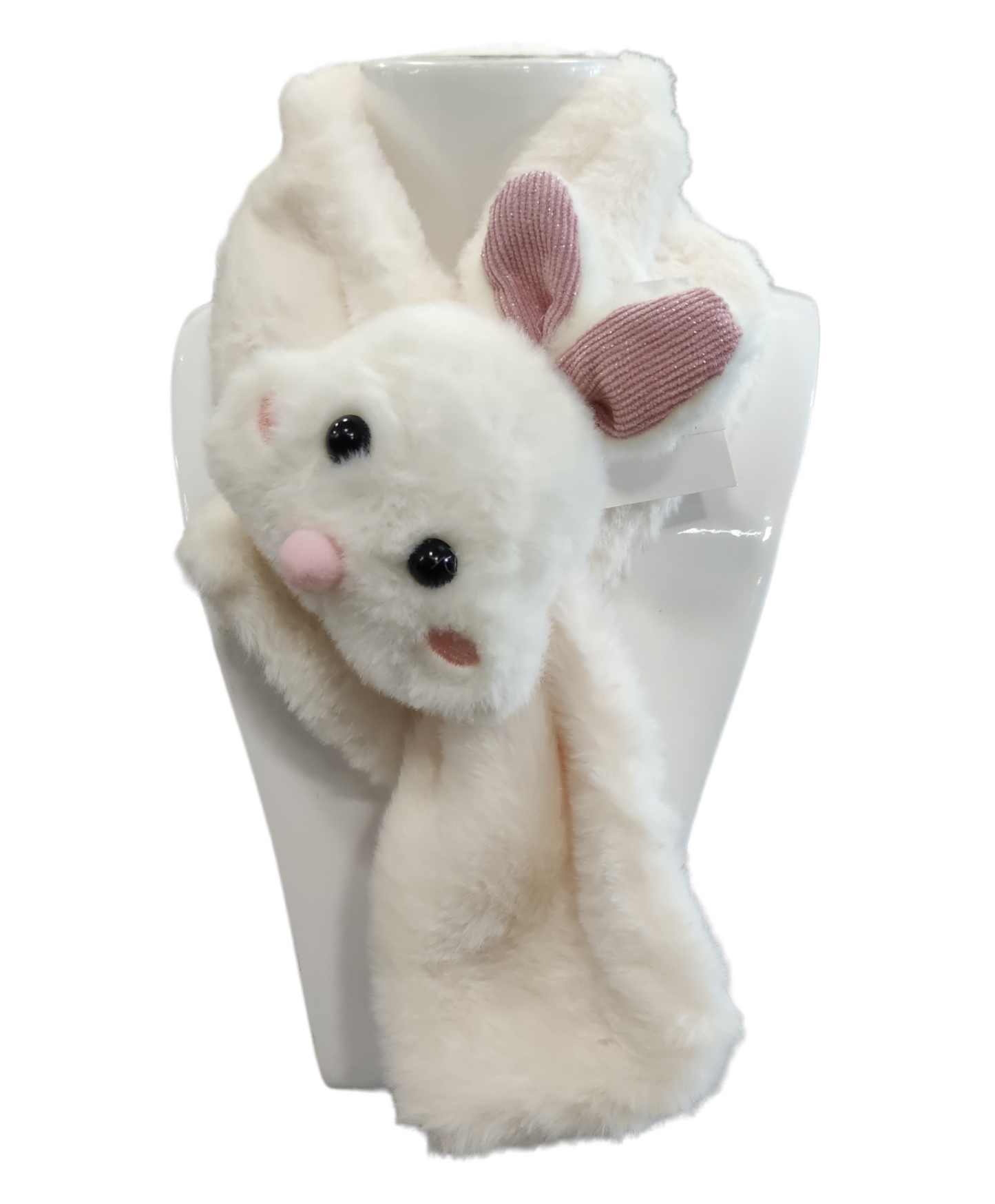 Sciarpa in Eco Pelliccia con Coniglietto per Bambina