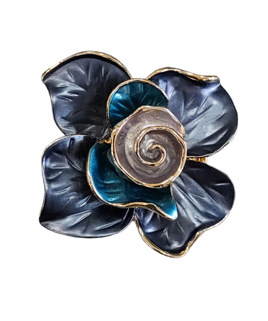 Multicolored Flower Magnet Brooch