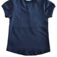T-shirt Blu Estiva Manica Corta con Motivo Floreale Bambina 6-36 Mesi