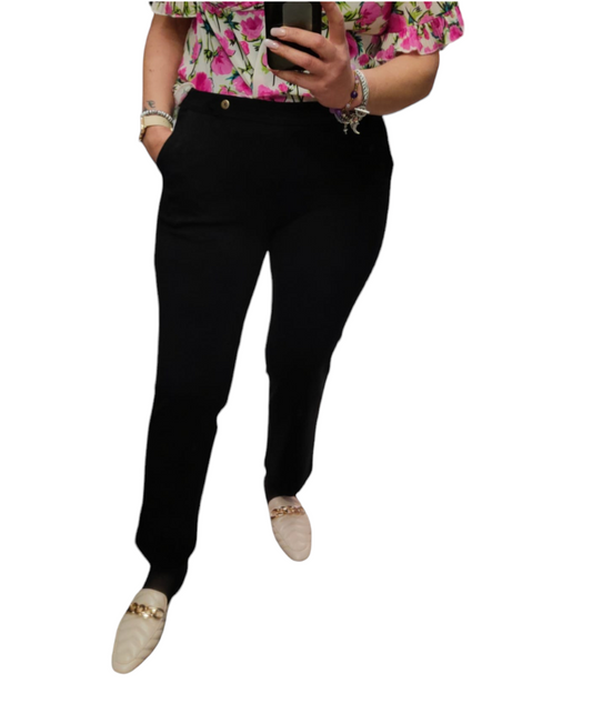 Pantalone Donna Regular Marca IBER Misto Cotone Modello Virgy