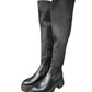 Stivale Alto Nero Eco Pelle e Maglia