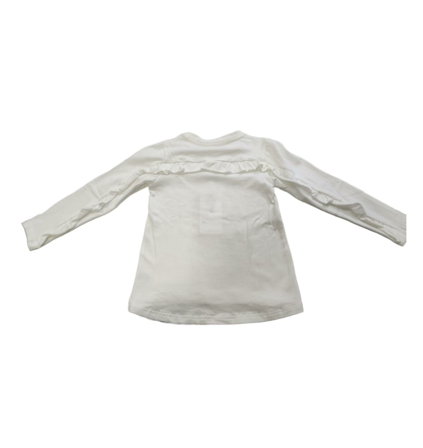 T-shirt Felpata Invernale con Stampa Bambina 4-14 Anni