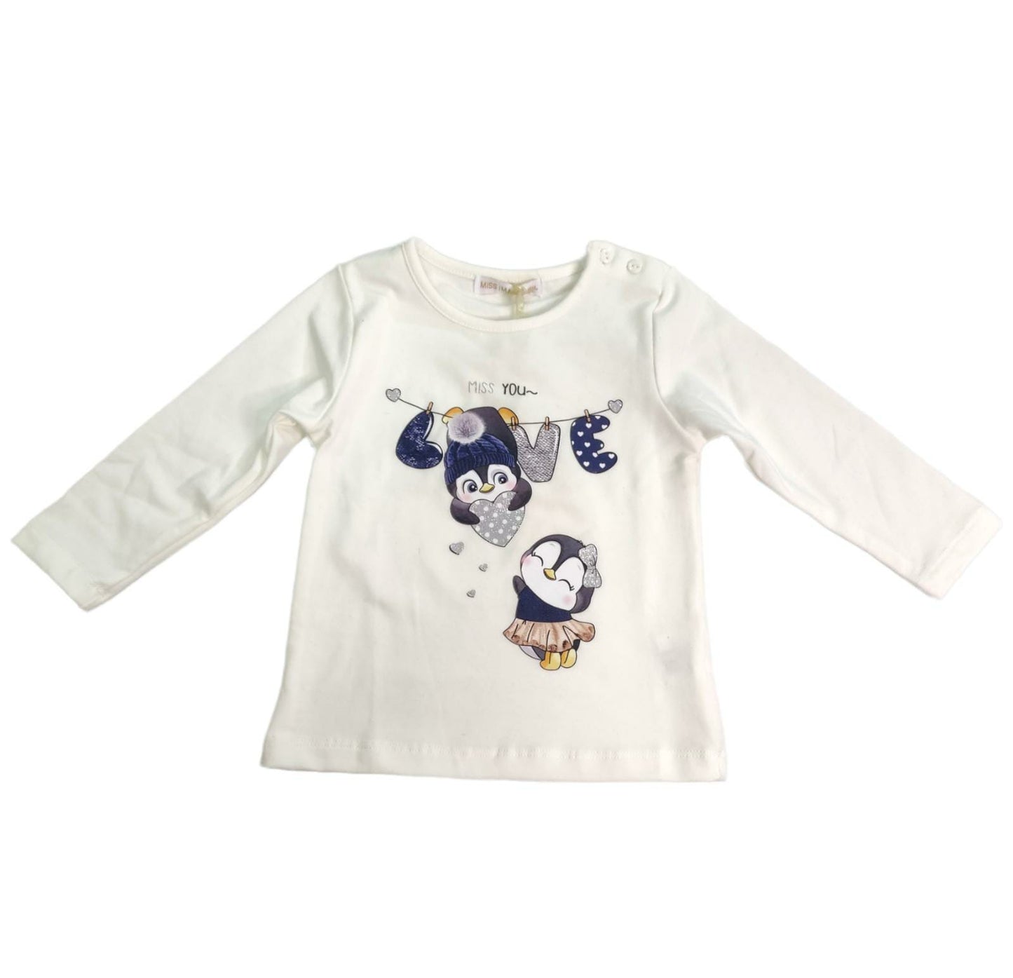 Winter Fleece T-shirt with Print for 12-36 Months Girl