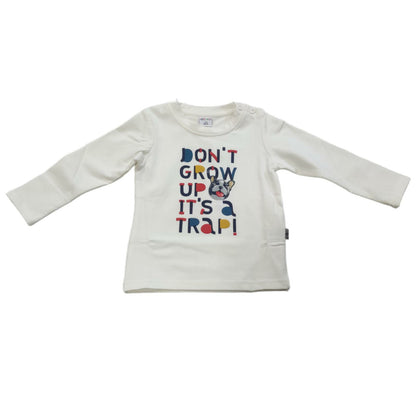 T-shirt Invernale Don't Grow Up Bimbo It's a Trap 6-36 Mesi