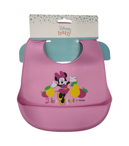 Bavaglino in Silicone Raccogli Pappa Minnie Disney Rosa